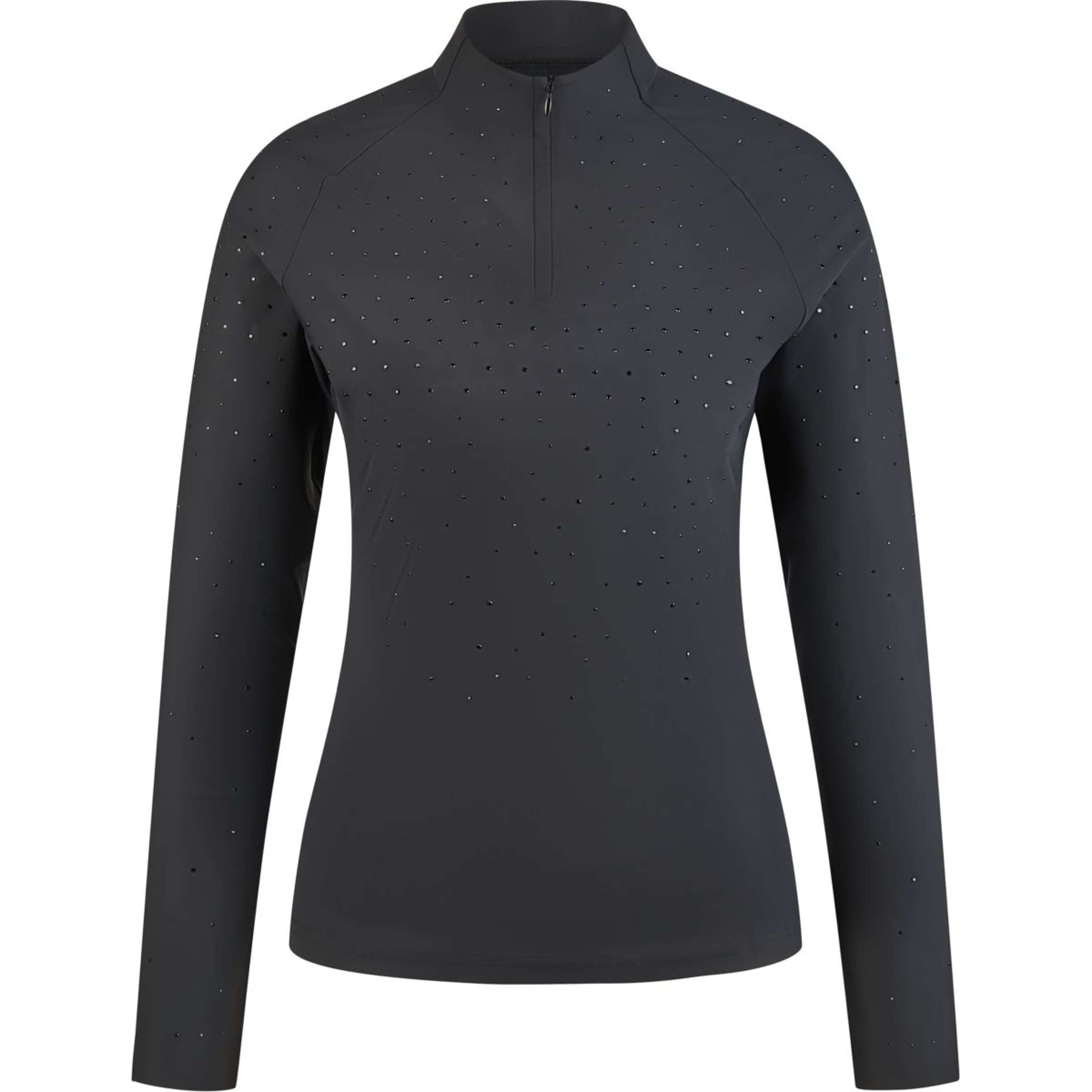 Pikeur Shirt Function Zip SS26 Lange Ärmel Schwarz