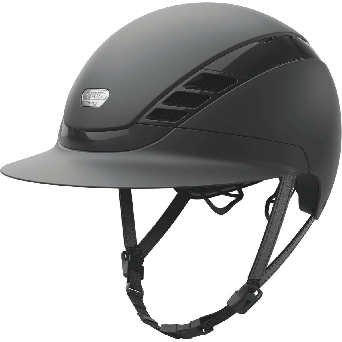Pikeur Reithelm AirLuxe Pure Langer Schirm Schwarz