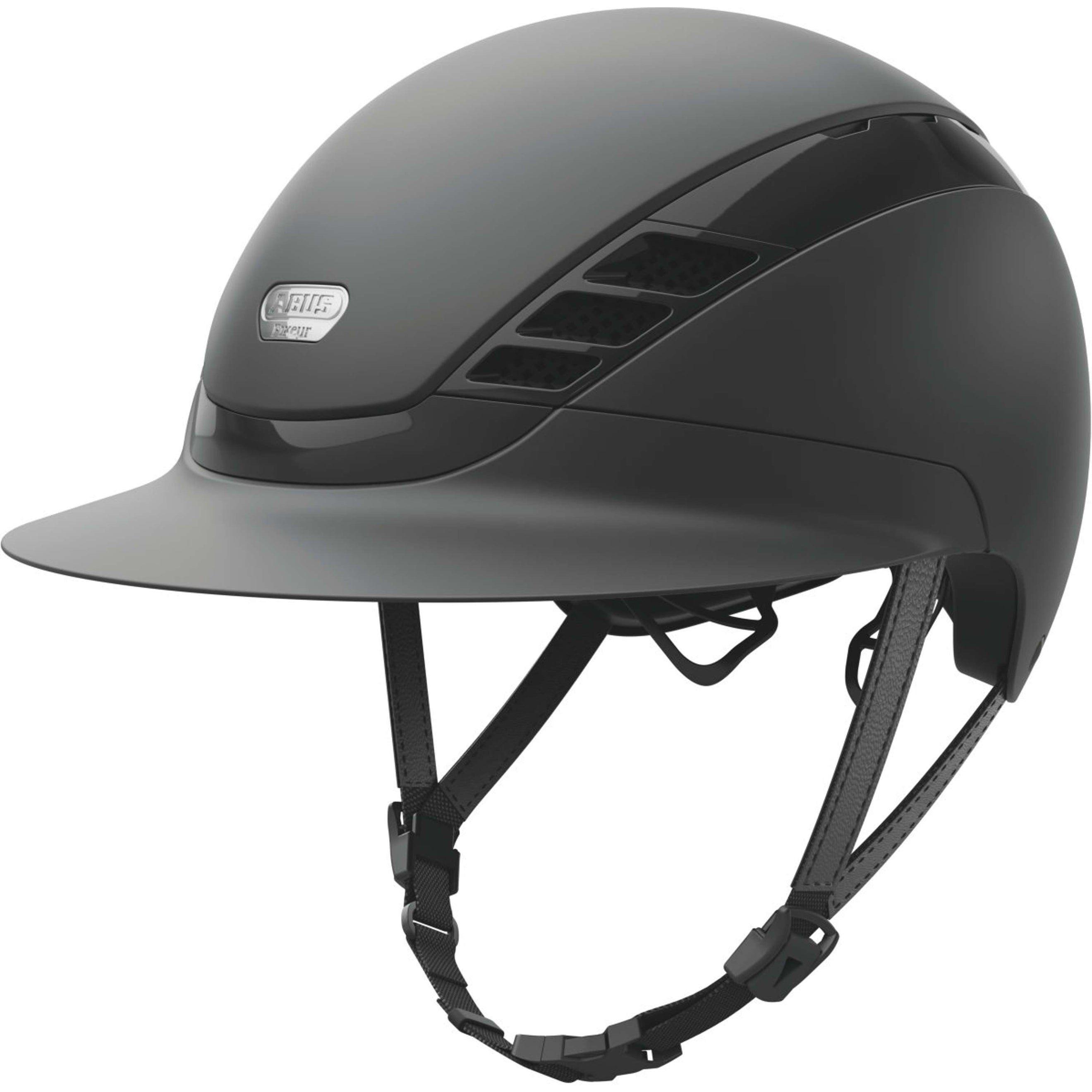 Pikeur Reithelm AirLuxe Pure Langer Schirm Schwarz