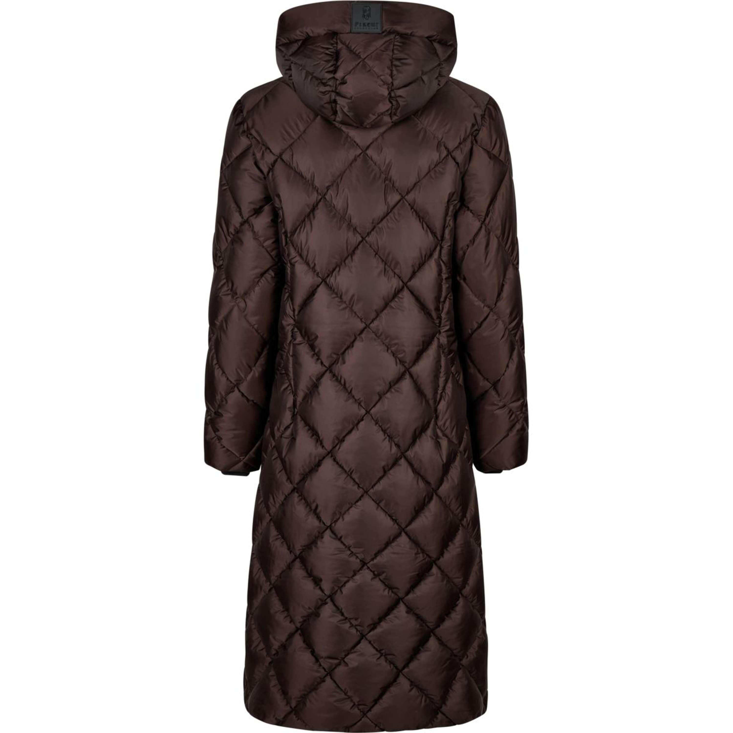 Pikeur Lange Jacke QuiltDiamond Selection AW26 Schokoladen Braun