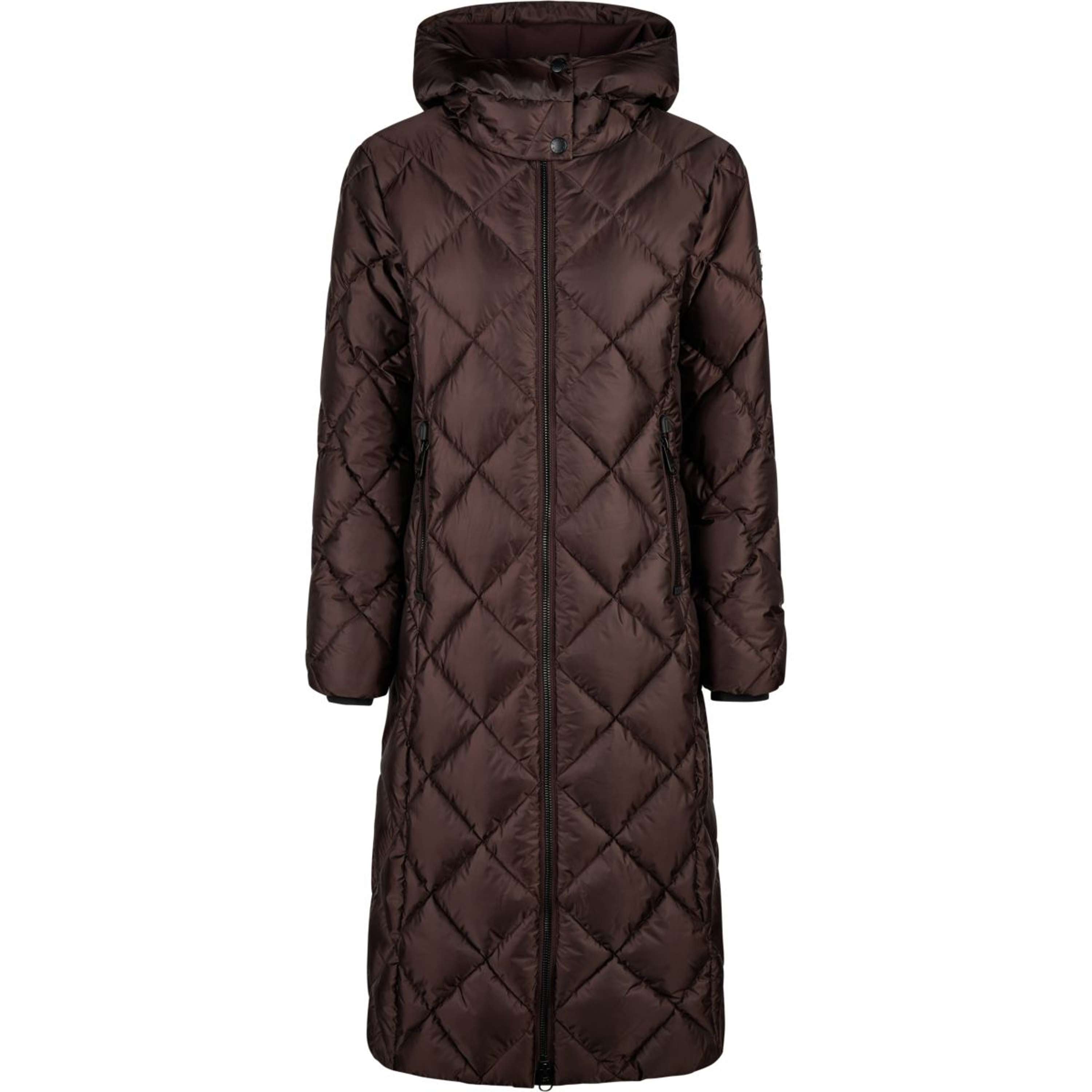 Pikeur Lange Jacke QuiltDiamond Selection AW26 Schokoladen Braun