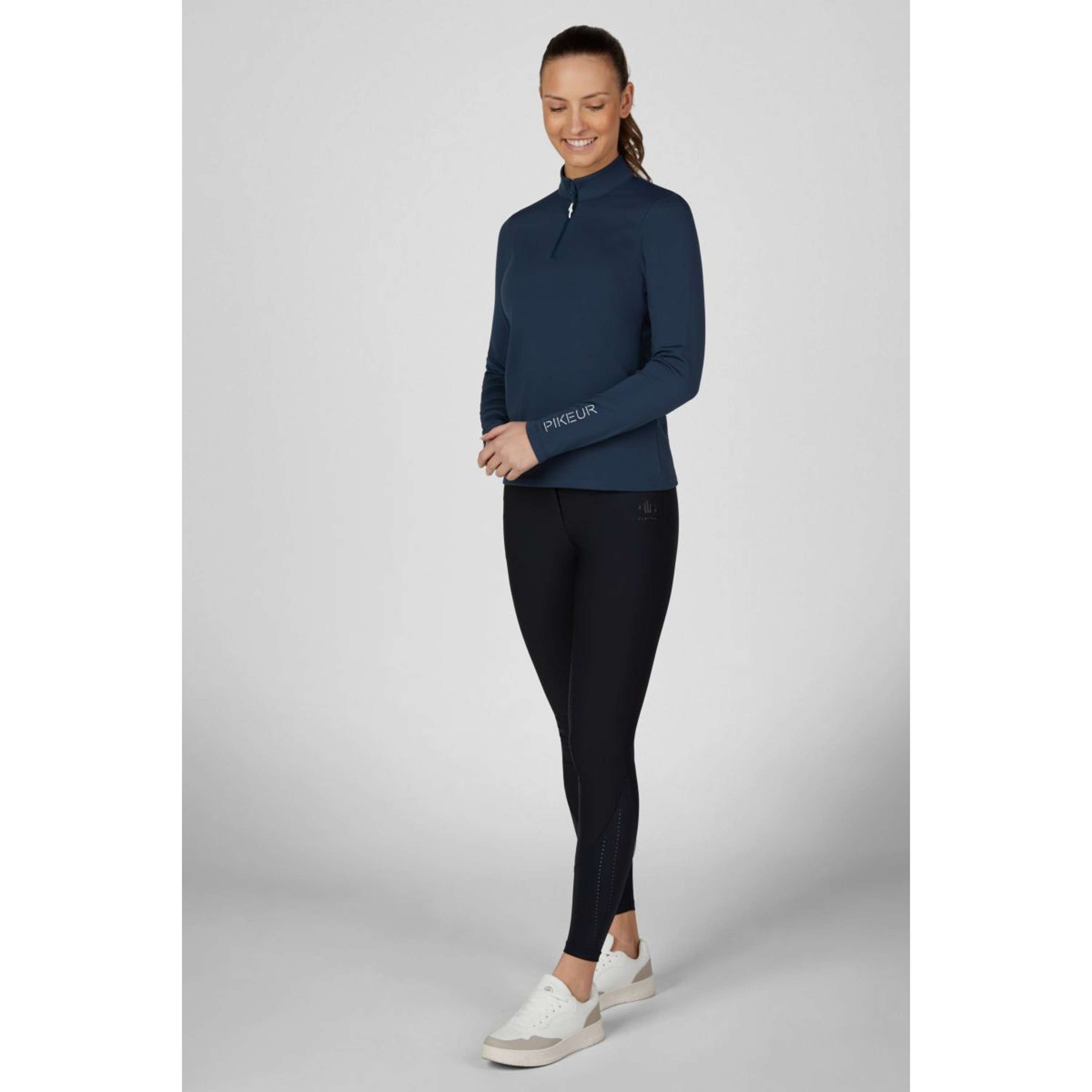Pikeur Shirt Zip Athleisure AW26 Lange Ärmel Navy Blue Pikeur Shirt Zip Athleisure AW26 Lange Ärmel Navy Blue