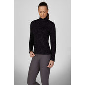 Pikeur Shirt Zip Print Selection AW26 Lange Ärmel Schwarz