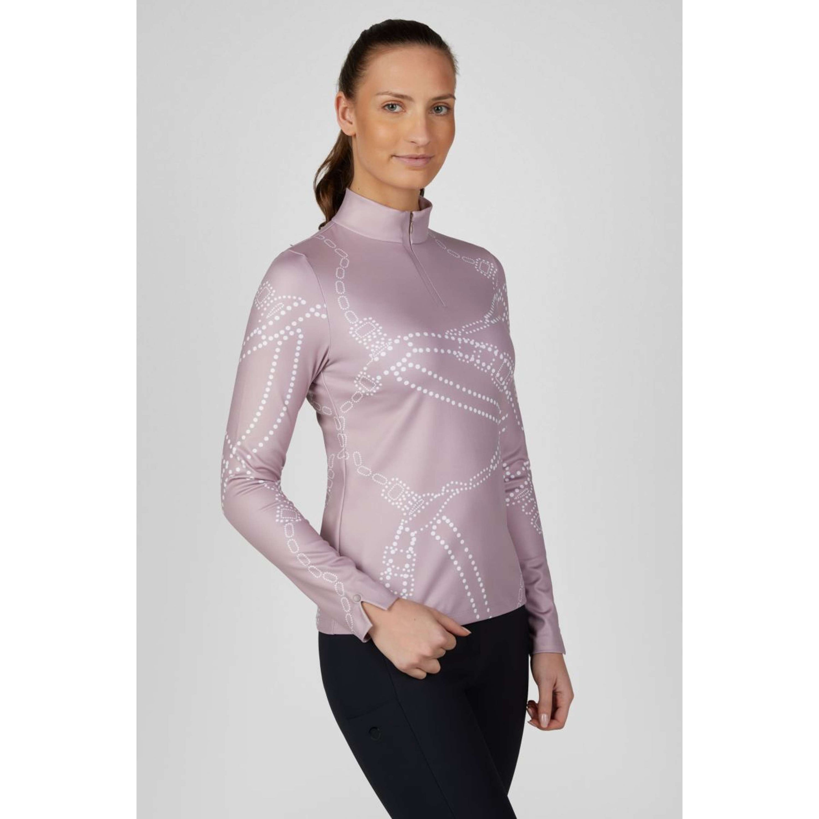 Pikeur Shirt Zip Print Selection AW26 Lange Ärmel Ash Mauve Pikeur Shirt Zip Print Selection AW26 Lange Ärmel Ash Mauve