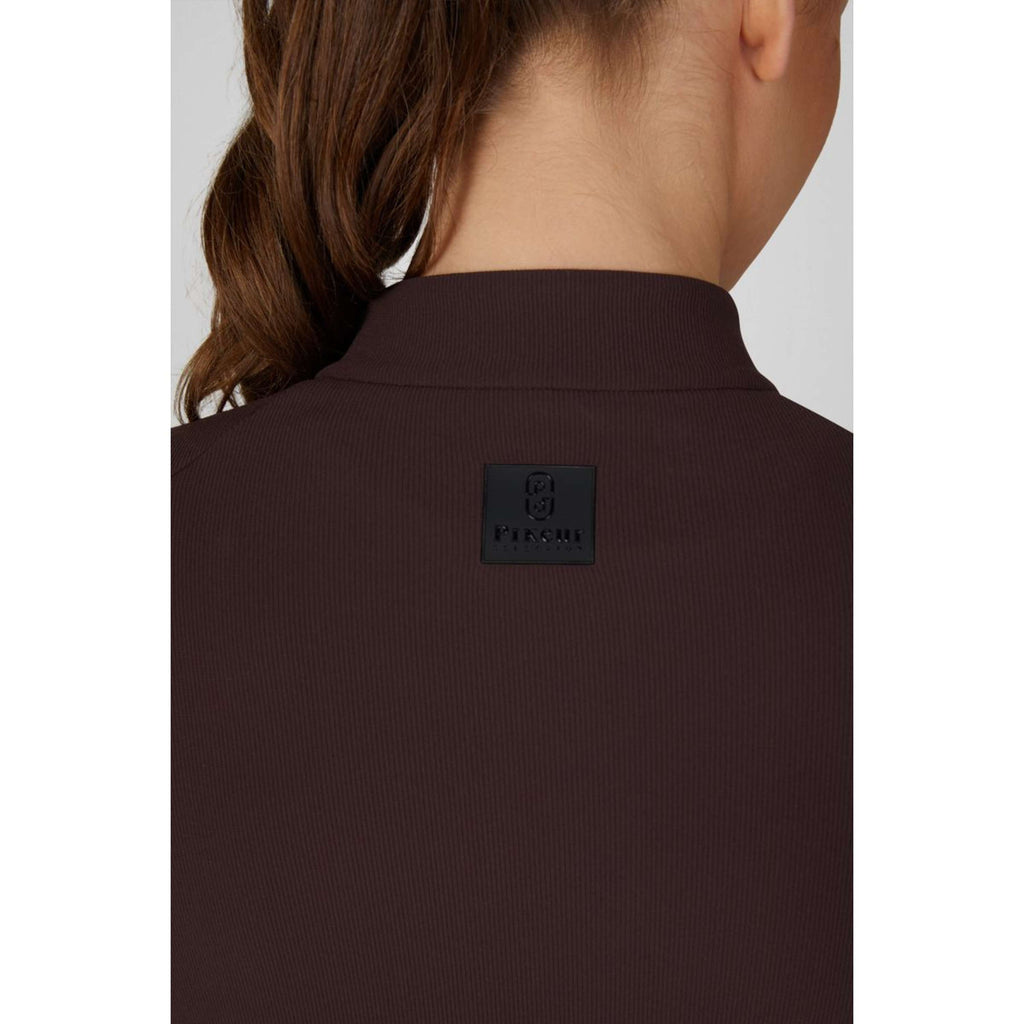 Pikeur Shirt Zip Rip Selection AW26 Lange Ärmel Schokoladen Braun