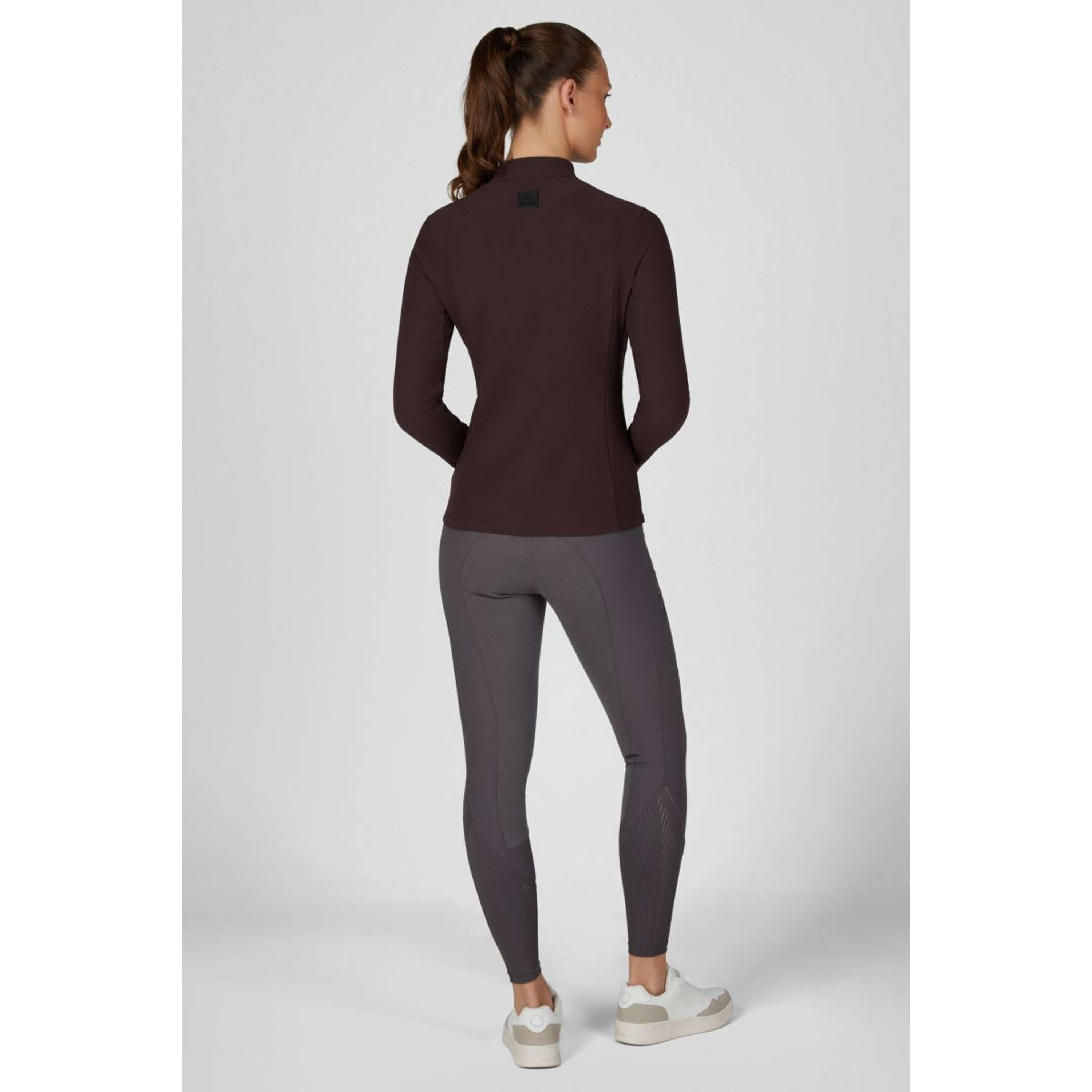 Pikeur Shirt Zip Rip Selection AW26 Lange Ärmel Schokoladen Braun