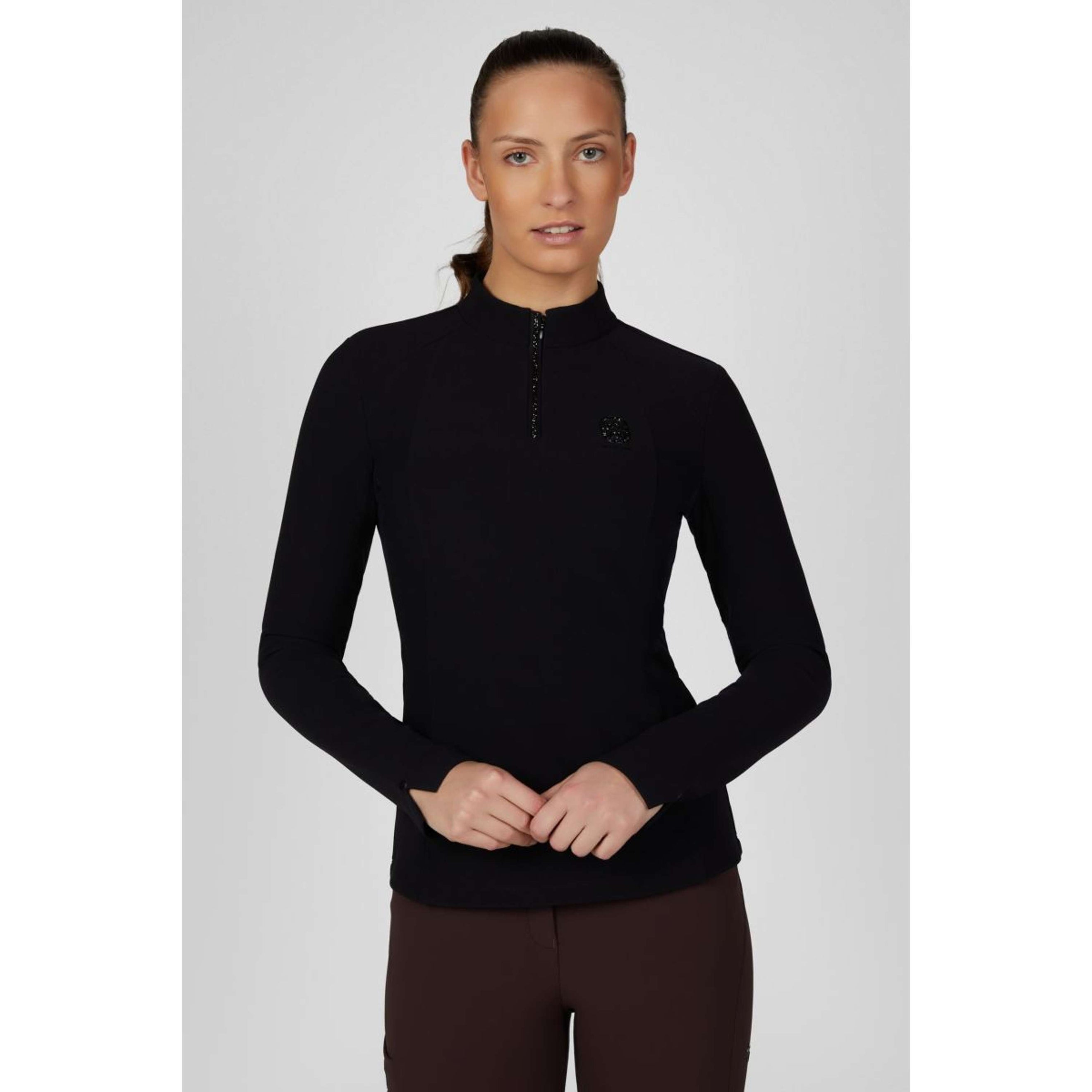 Pikeur Shirt Zip Rip Selection AW26 Lange Ärmel Schwarz