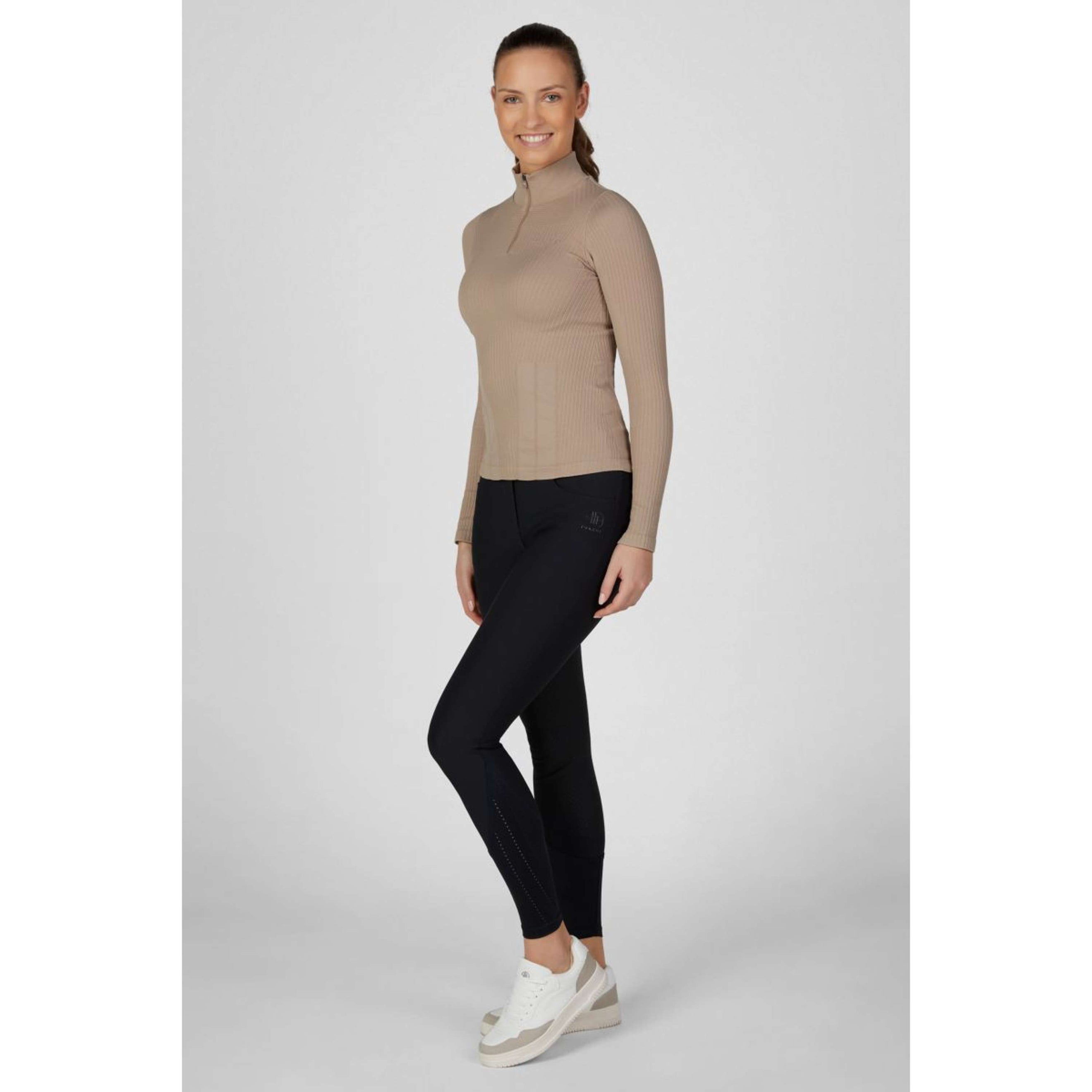 Pikeur Shirt 3D Athleisure AW26 Mocha Cream Pikeur Shirt 3D Athleisure AW26 Mocha Cream