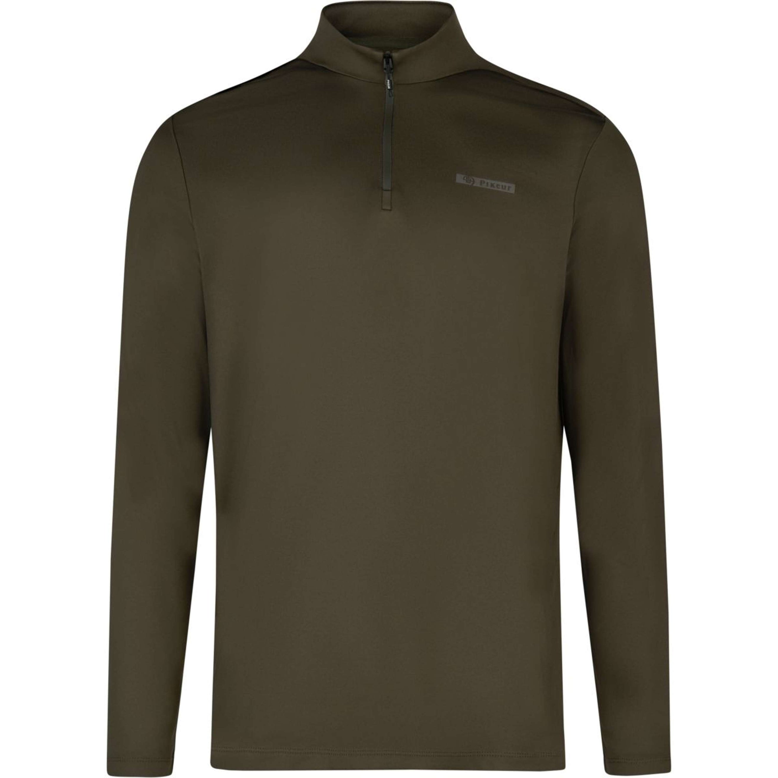 Pikeur Shirt Zip Athleisure AW26 Herren Olivgrün