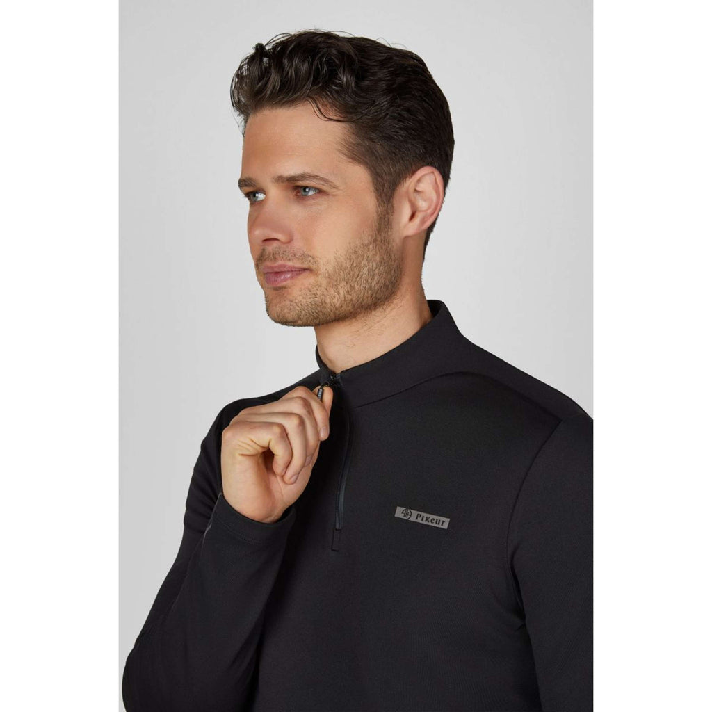 Pikeur Shirt Zip Athleisure AW26 Herren Schwarz