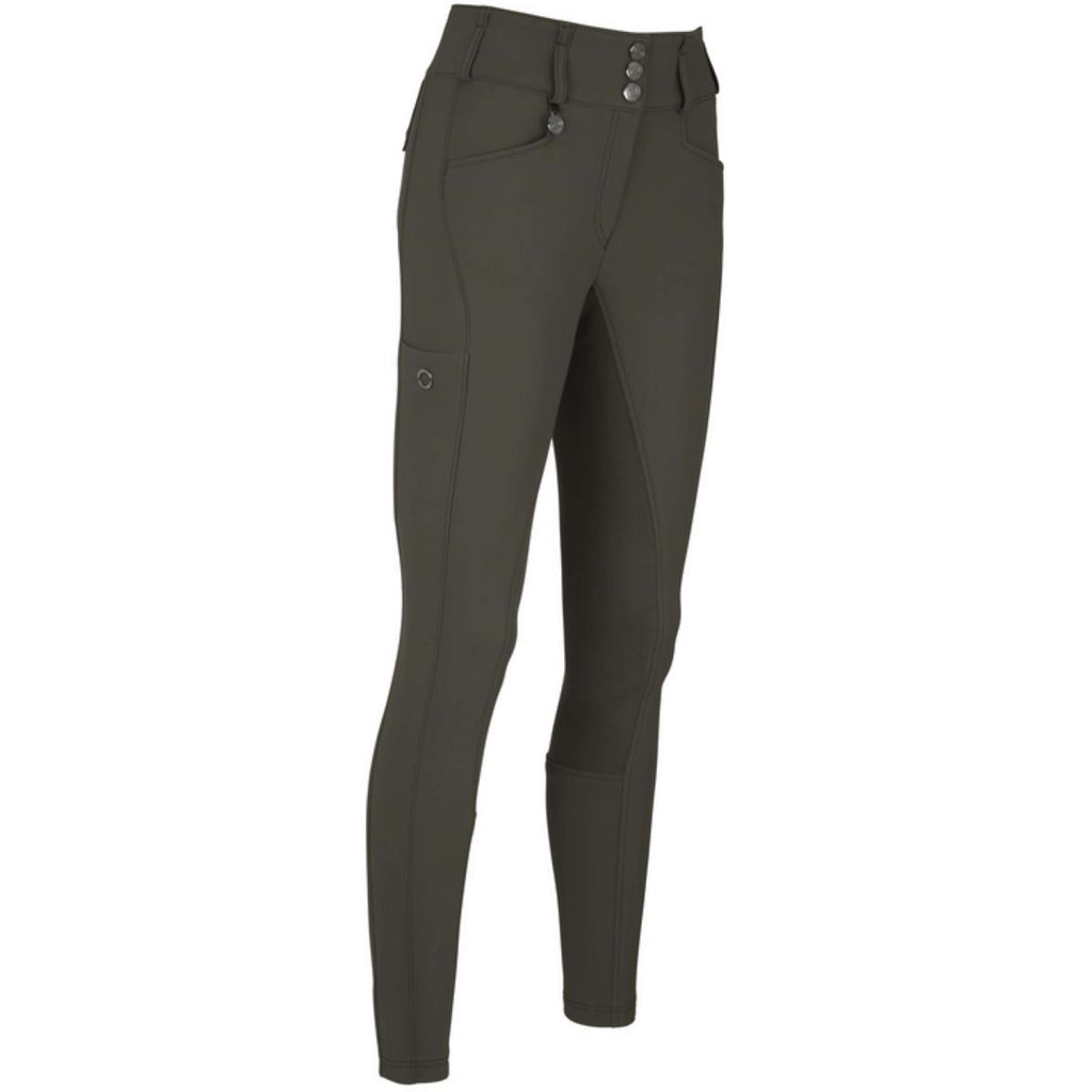 Pikeur Reithose New Candela Full Grip Flex Faux Leather Deep Khaki