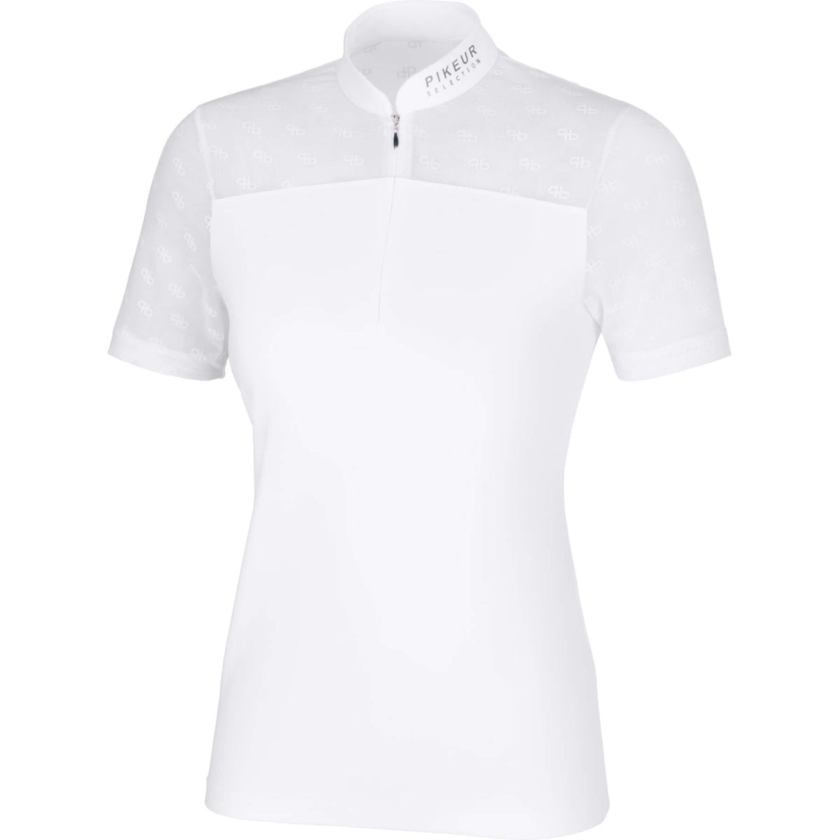 Pikeur Shirt Selection Mesh mit Reißverschluss Weiß