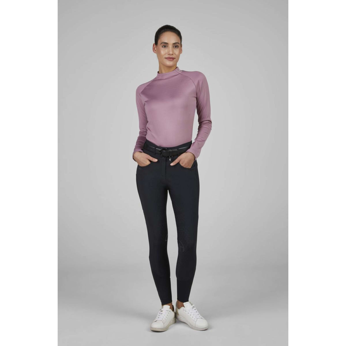 Pikeur Shirt Roll Neck Athleisure AW25 Berry Blush