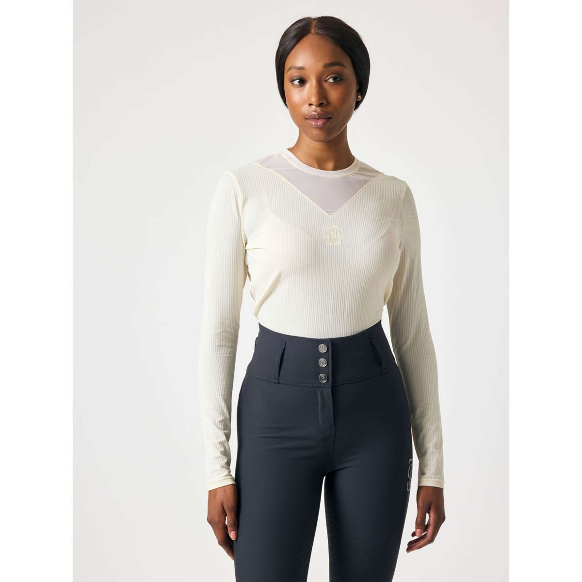 PS of Sweden Longsleeve Leandra Mesh Vanilla Beige