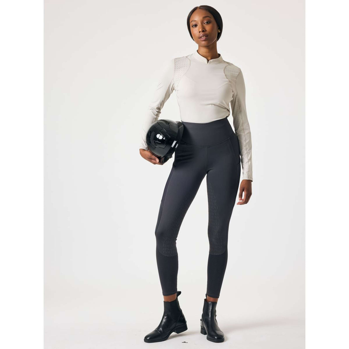 PS of Sweden Reitleggings Leslie Full Grip Thunderstorm Grey