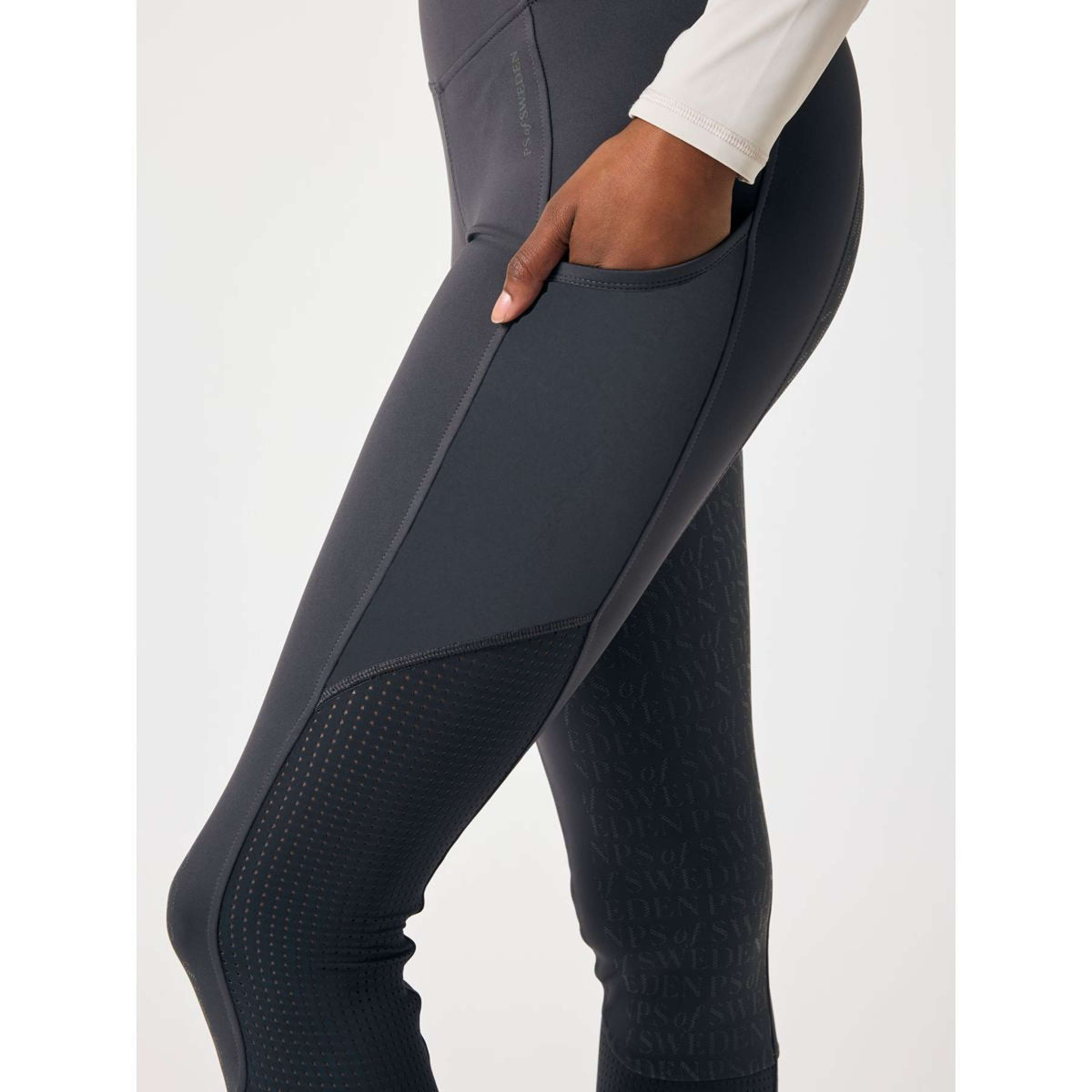 PS of Sweden Reitleggings Leslie Full Grip Thunderstorm Grey