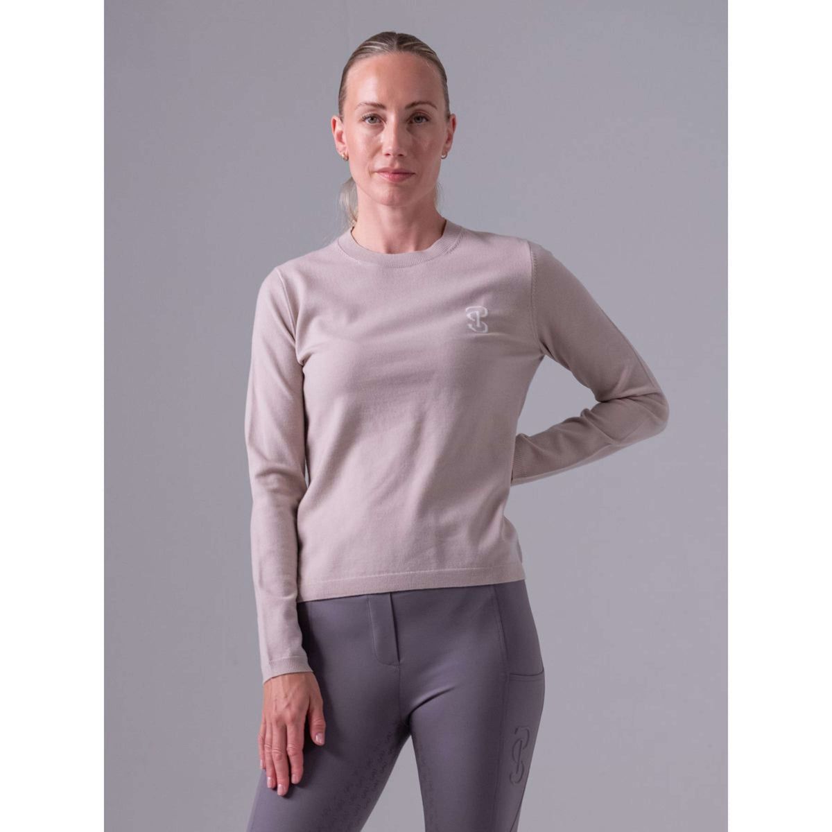 PS of Sweden Pullover PS Logo Silk Taupe