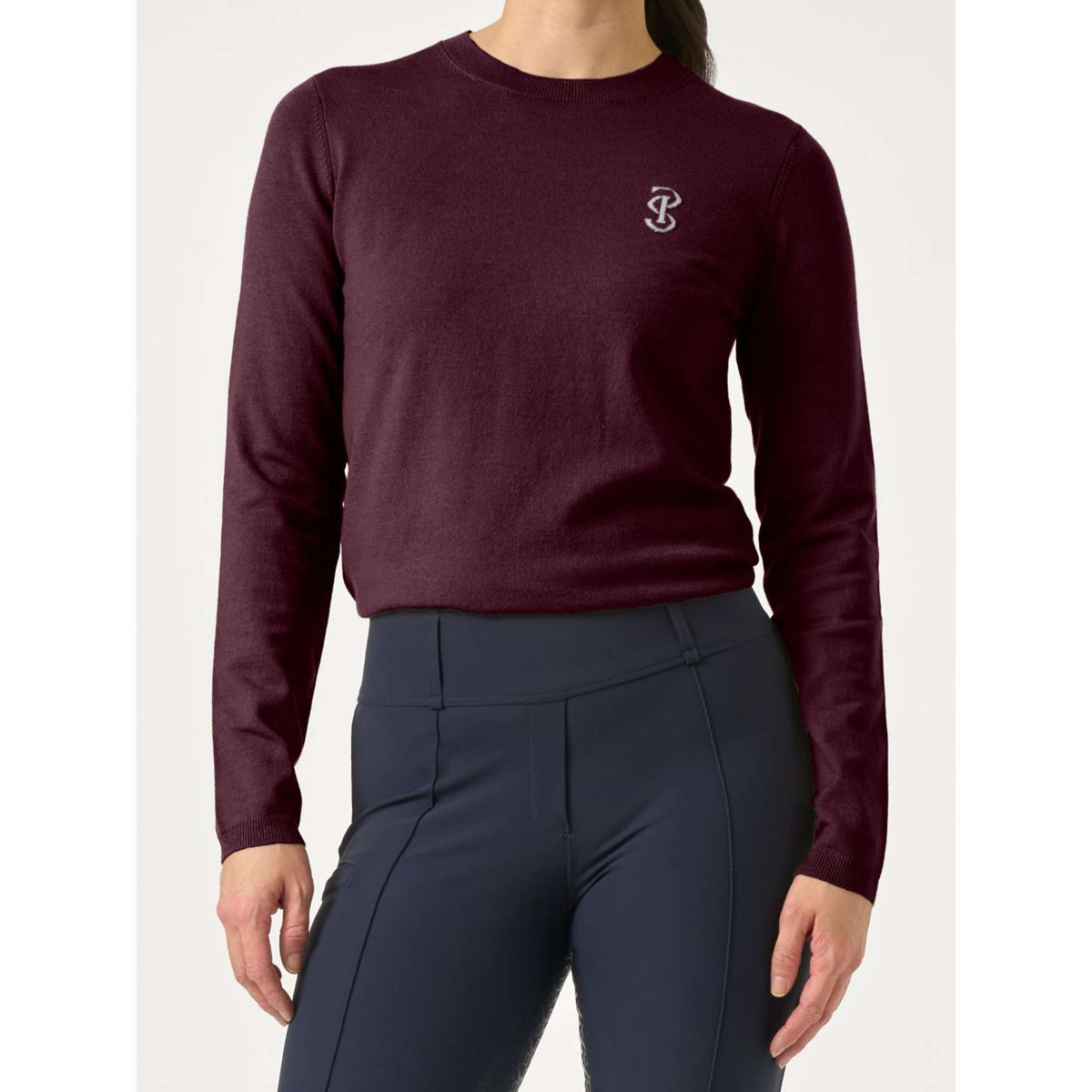 PS of Sweden Pullover PS Logo Pflaumenfarben