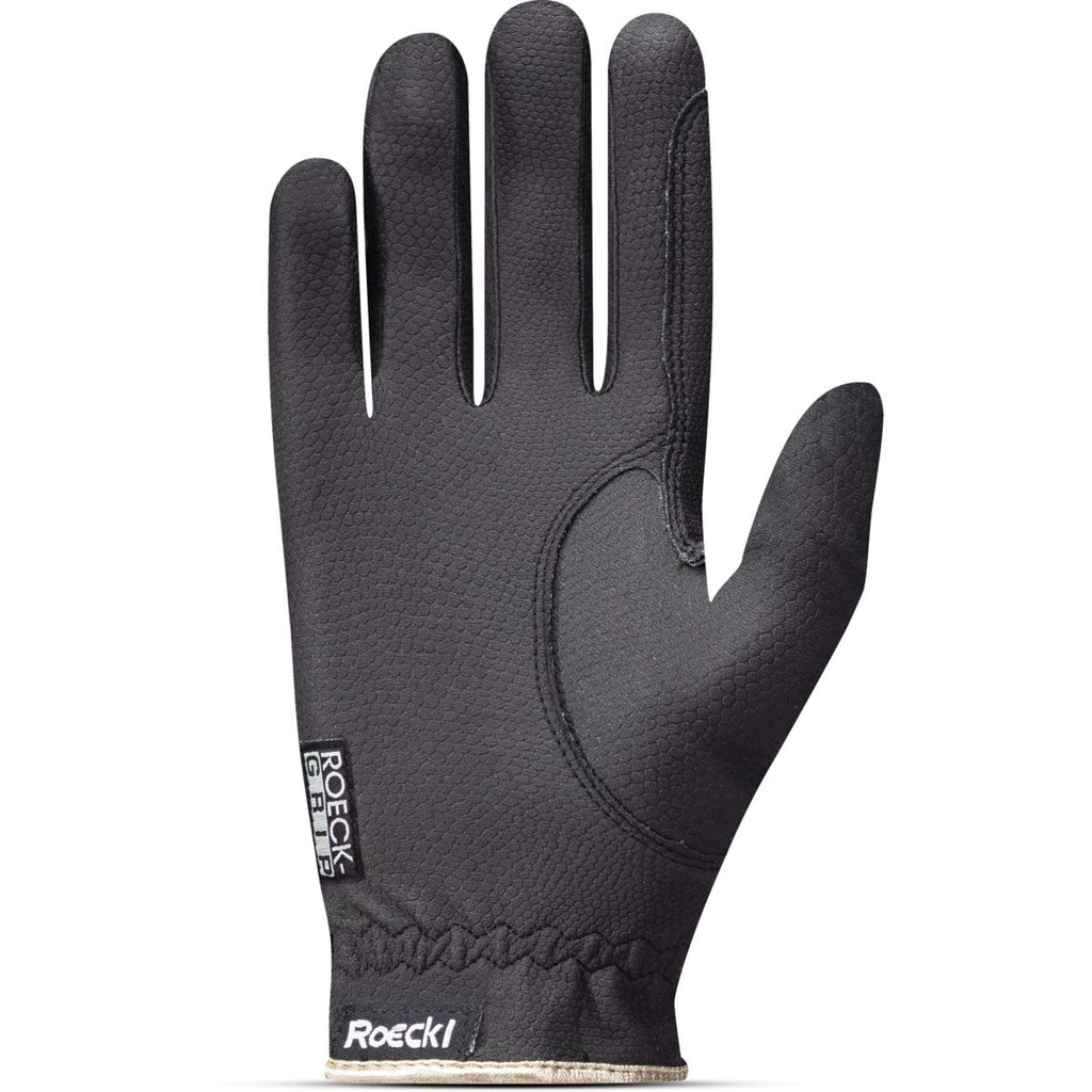Roeckl Reithandschuhe Lona Schwarz/Gold