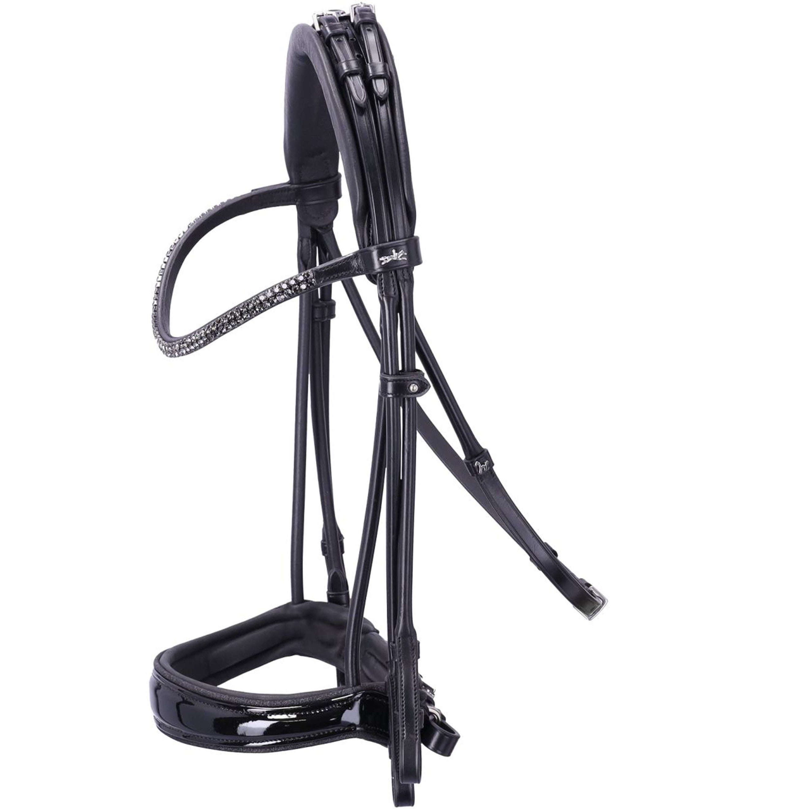 Schockemöhle Kandarenzaum SP Isabell Werth Bella Rose Schwarz/Patent/Silber