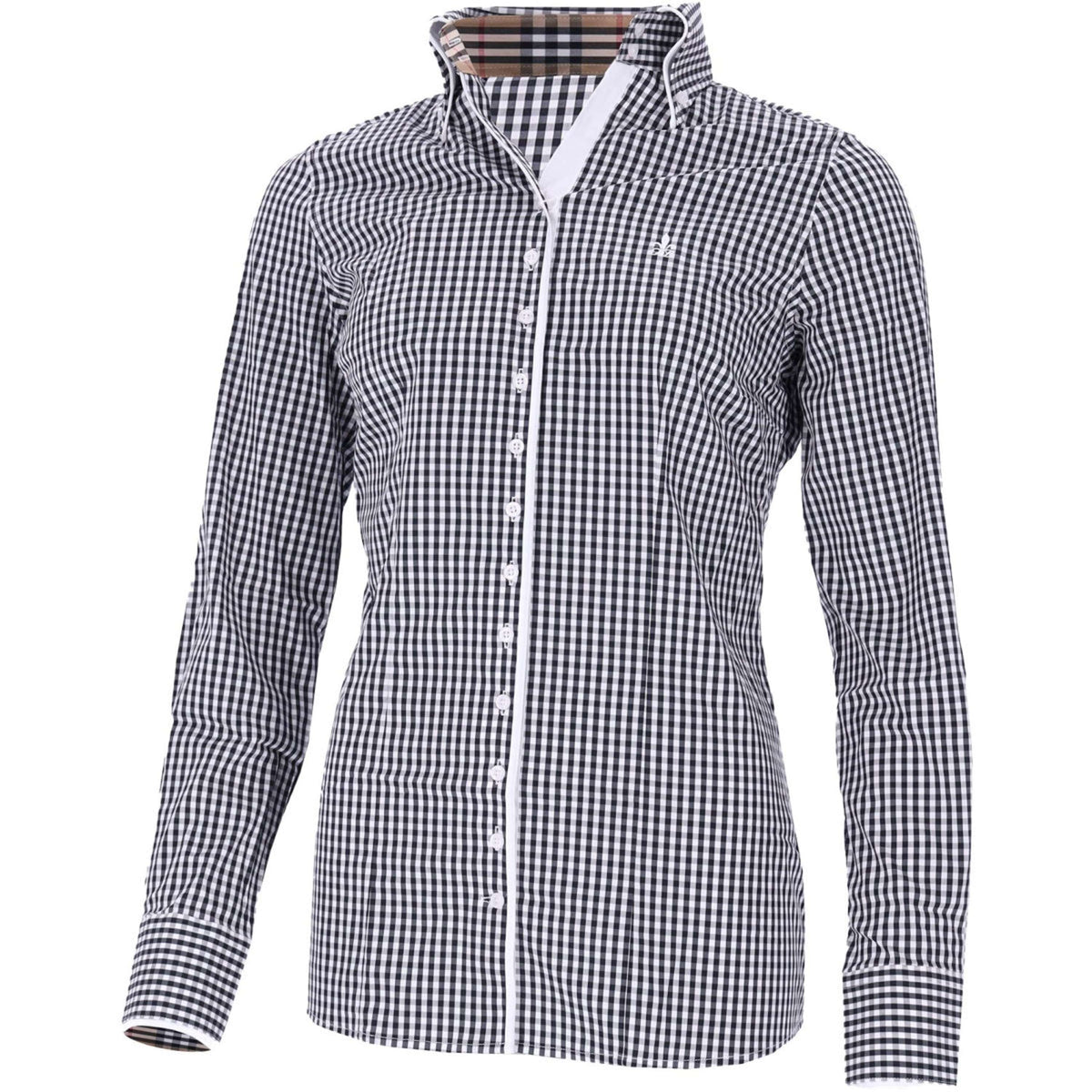 Schockemöhle Bluse FDL Eleonora London B Weiß/Schwarz