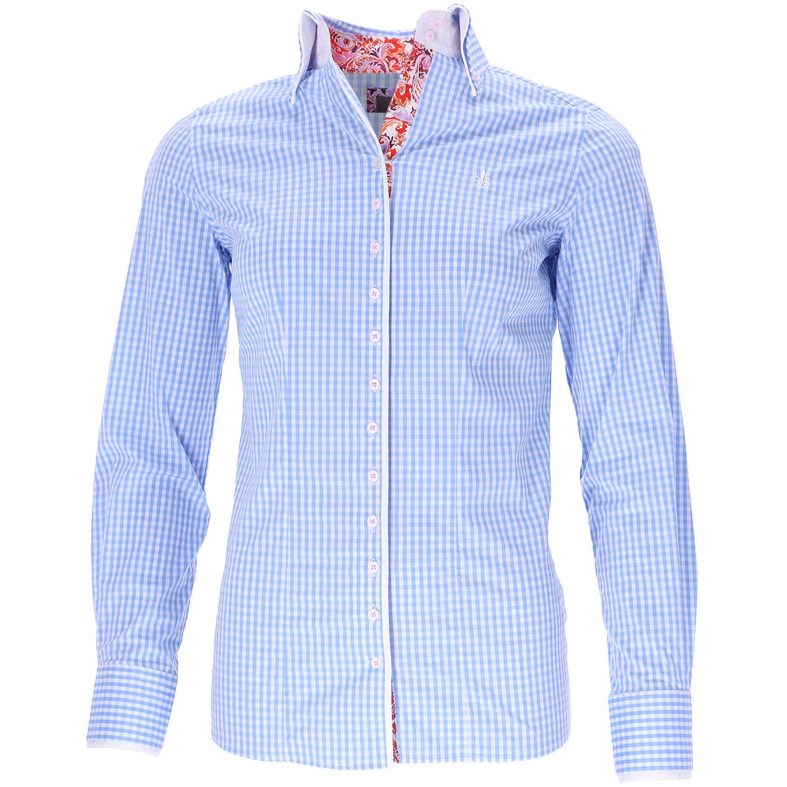 Schockemöhle Bluse FDL Eleonora Paisley L Weiß/Blau