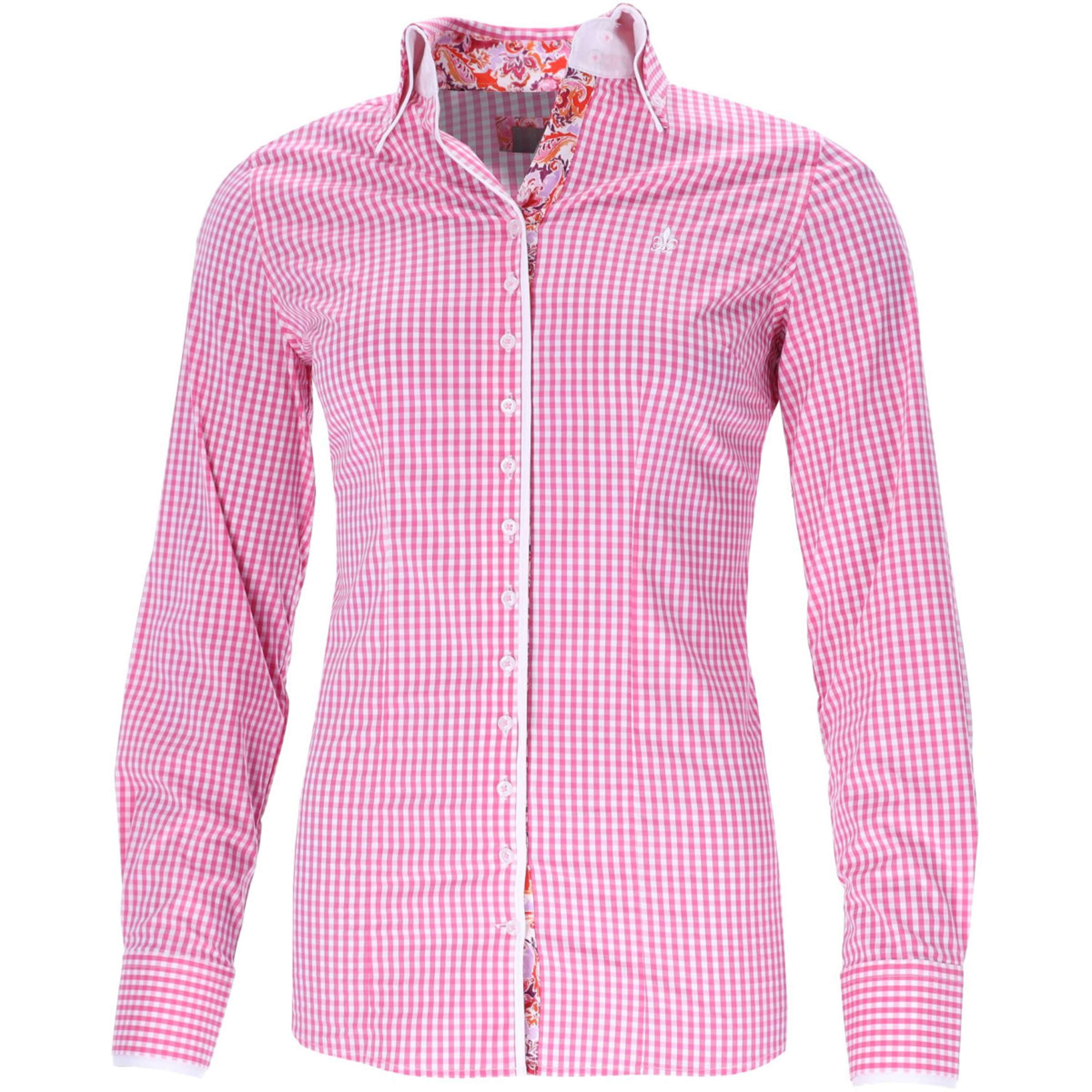 Schockemöhle Bluse FDL Eleonora Paisley L Weiß/Rosa