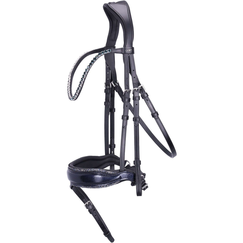 Schockemöhle Zaum SPLuxury Dressur Schwarz/Silber/Blau