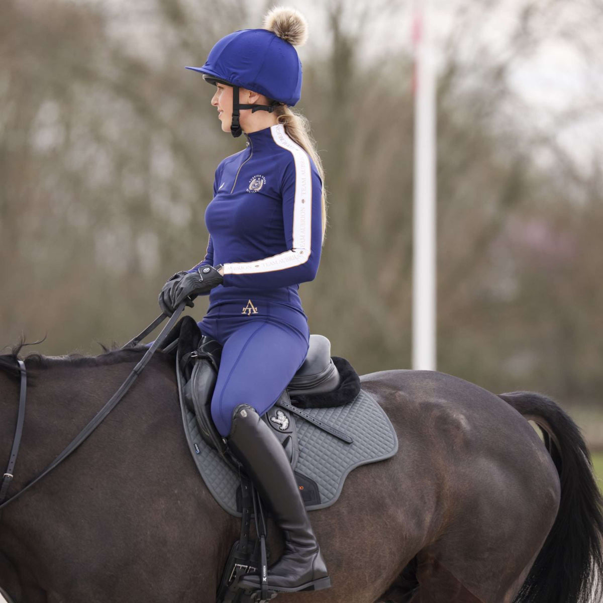 Aubrion Shirt Team Lange Ärmel Navy