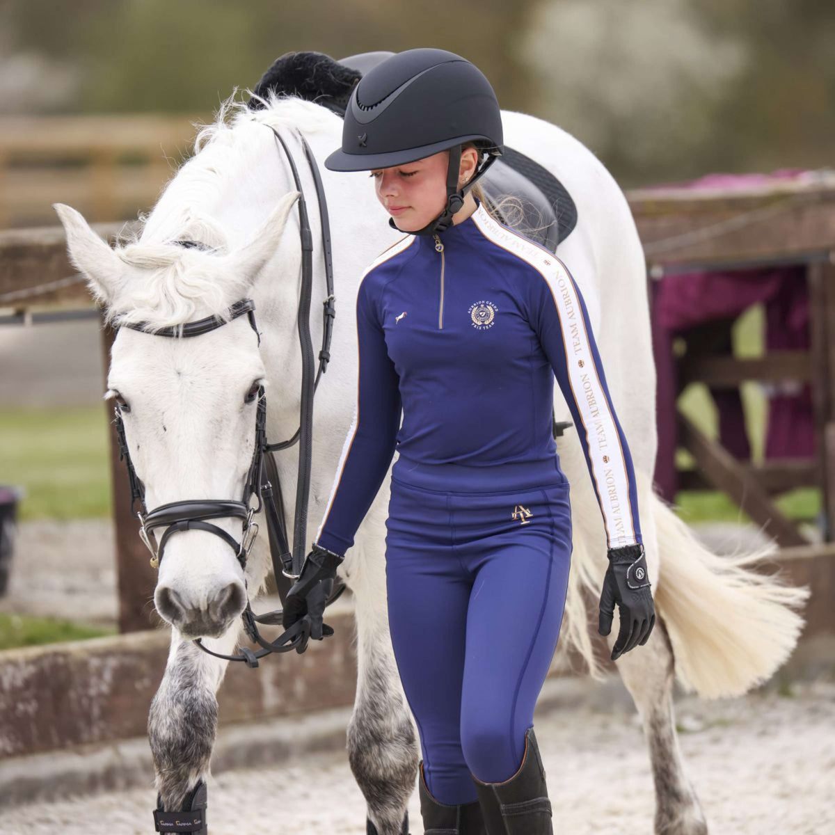 Aubrion Reitleggings Team Young Rider Winter Navy