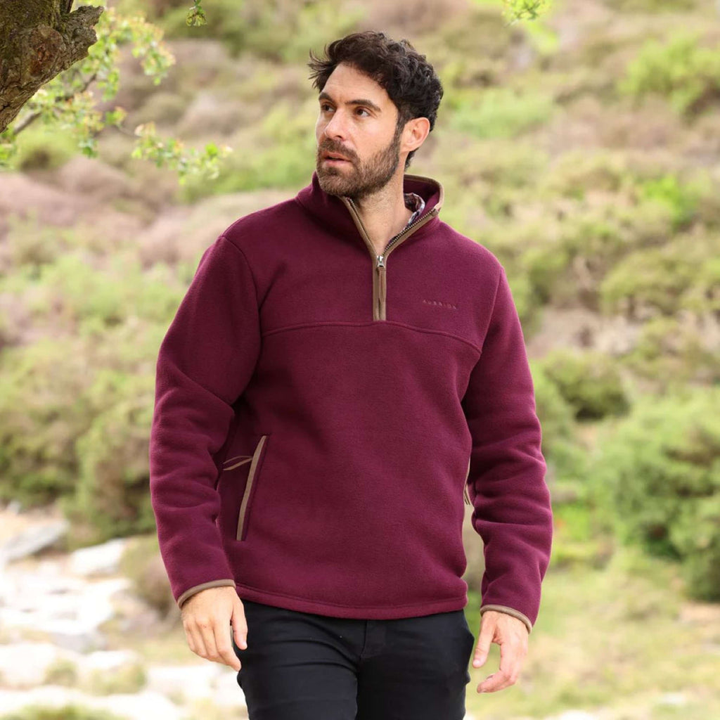 Aubrion by Shires Pullover Original Fleece Herren Maroon