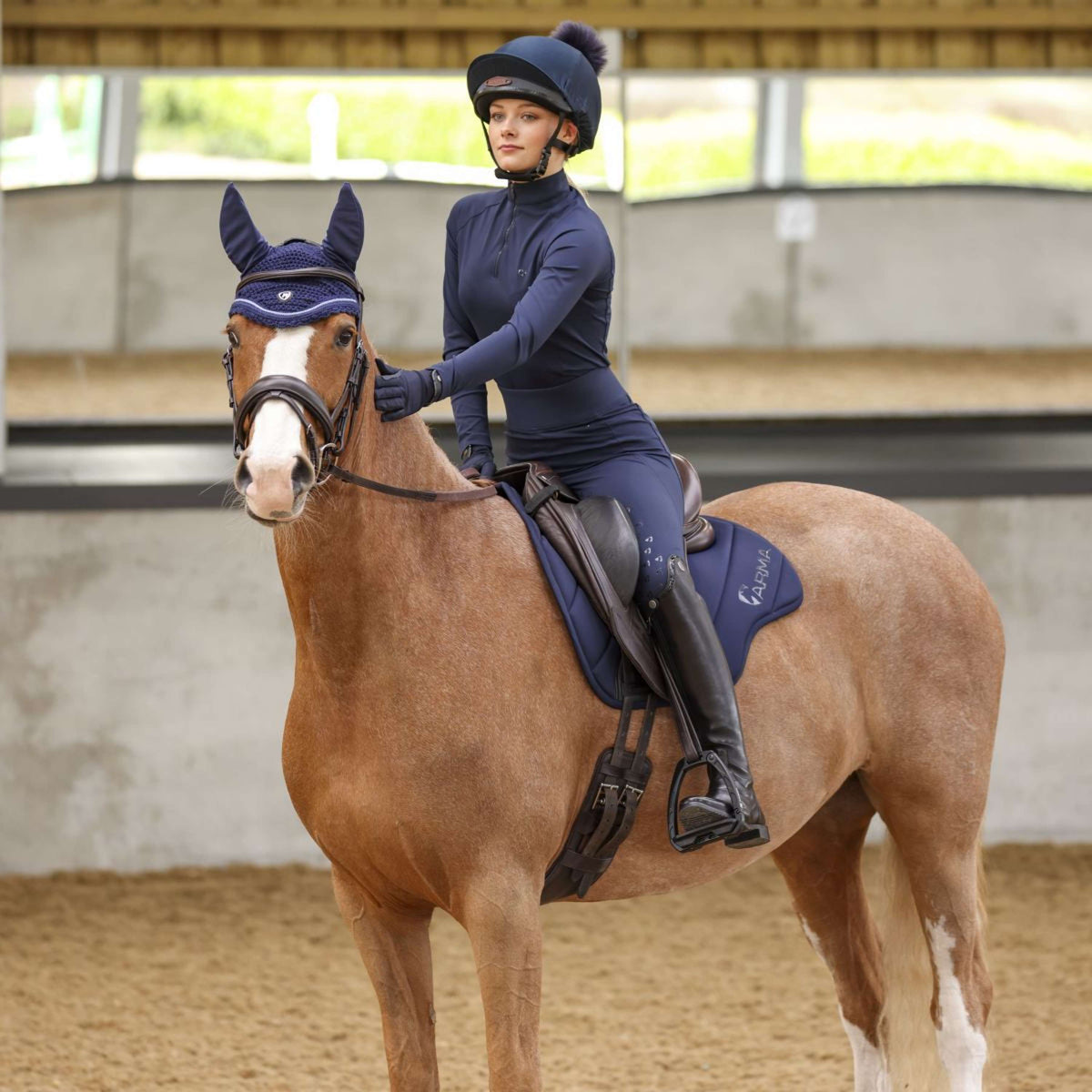 Aubrion Shirt Eltar Lange Ärmel Navy