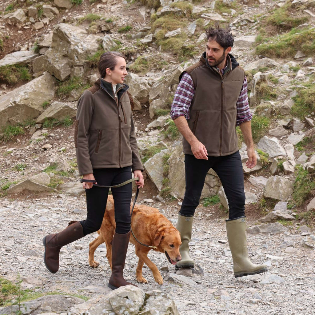 Aubrion by Shires Weste Heritage Fleece Dunkelolive