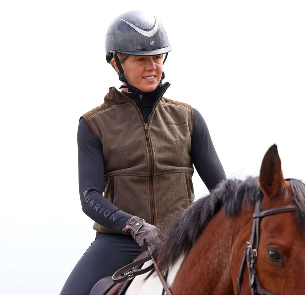 Aubrion by Shires Weste Heritage Fleece Dunkelolive