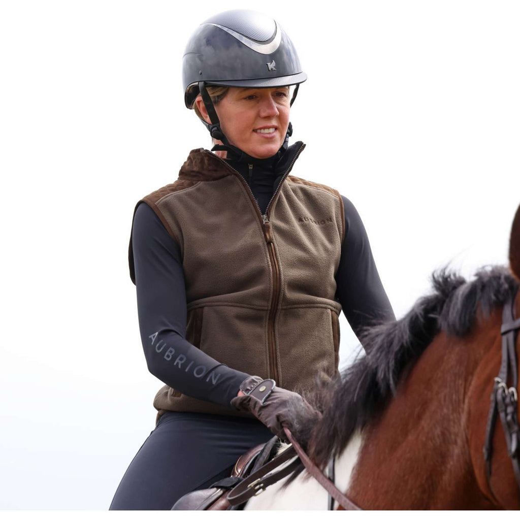 Aubrion by Shires Weste Heritage Fleece Dunkelolive