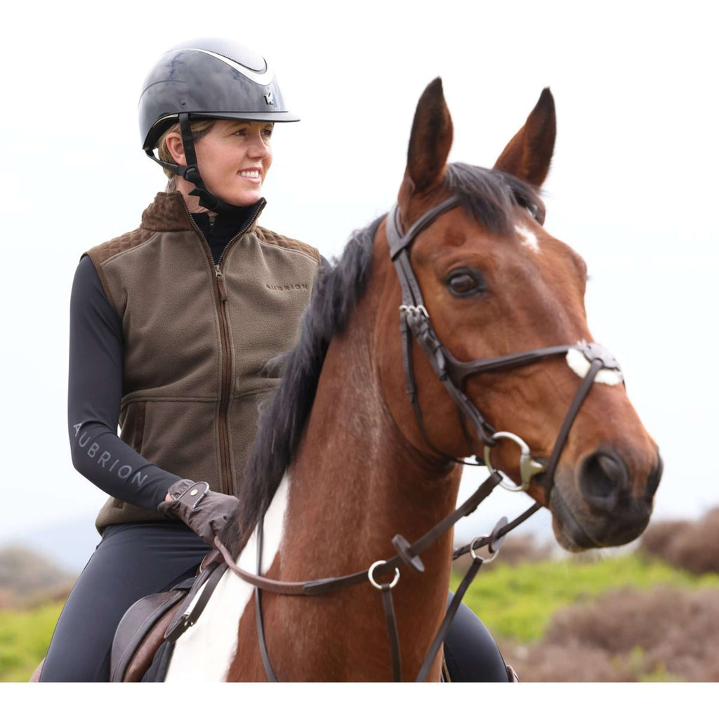 Aubrion by Shires Weste Heritage Fleece Dunkelolive