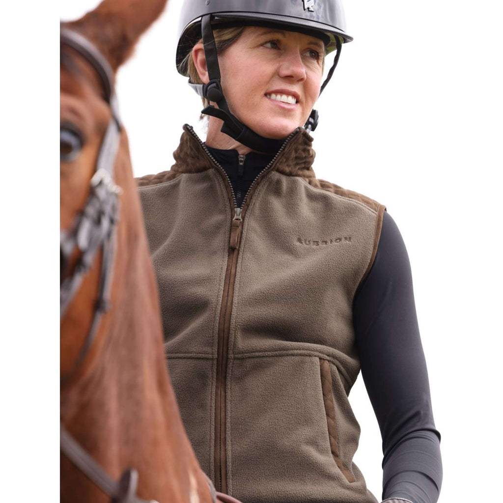 Aubrion by Shires Weste Heritage Fleece Dunkelolive