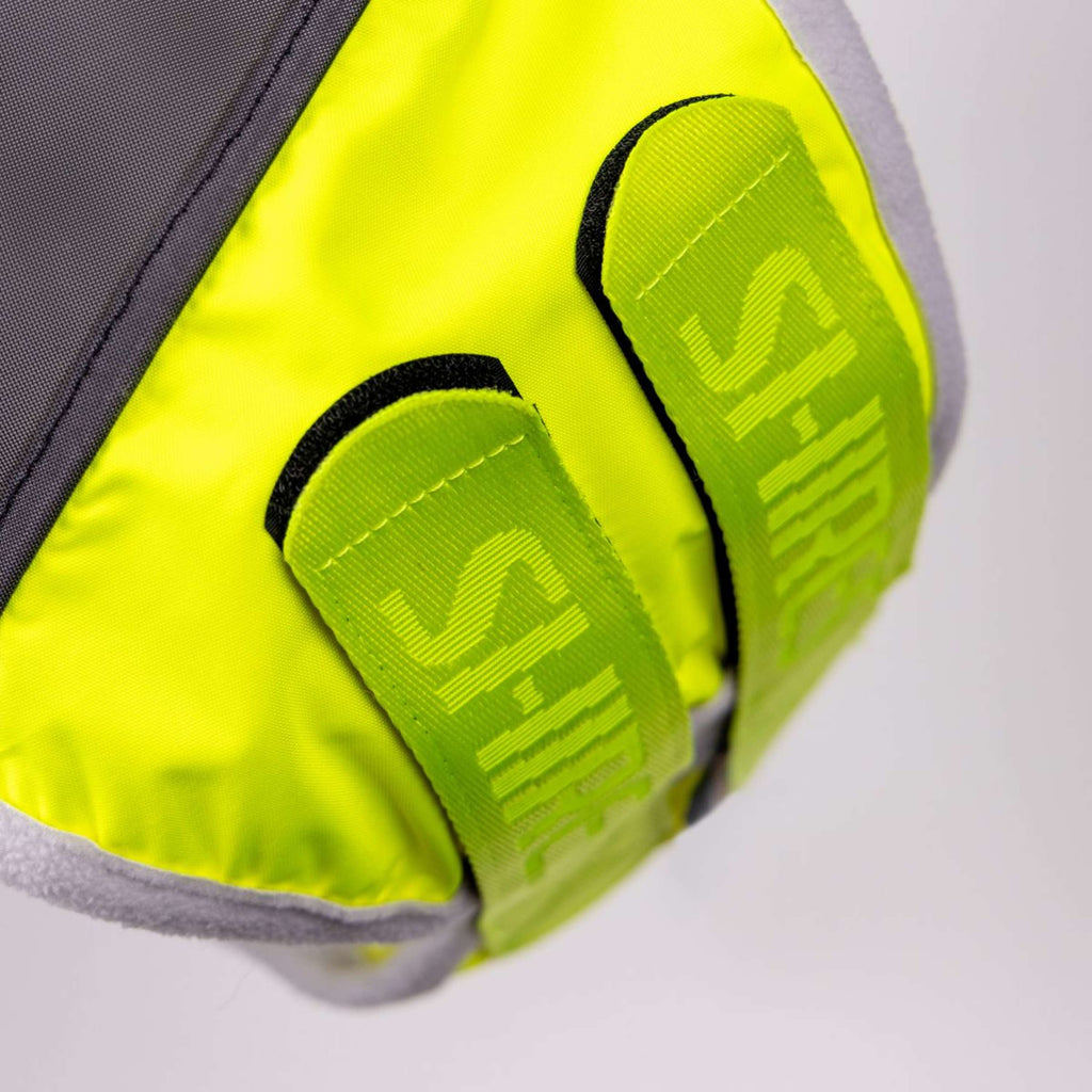 FlyGuard by Shires Fliegenmaske Pro Hi-Viz Fine Mesh mit Ohren Fluo gelb