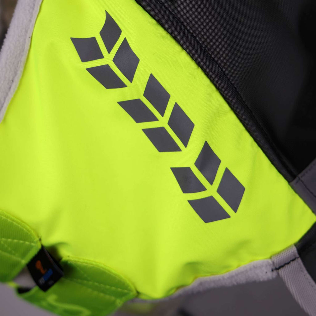 FlyGuard by Shires Fliegenmaske Pro Hi-Viz Fine Mesh mit Ohren und Fransen Fluo gelb