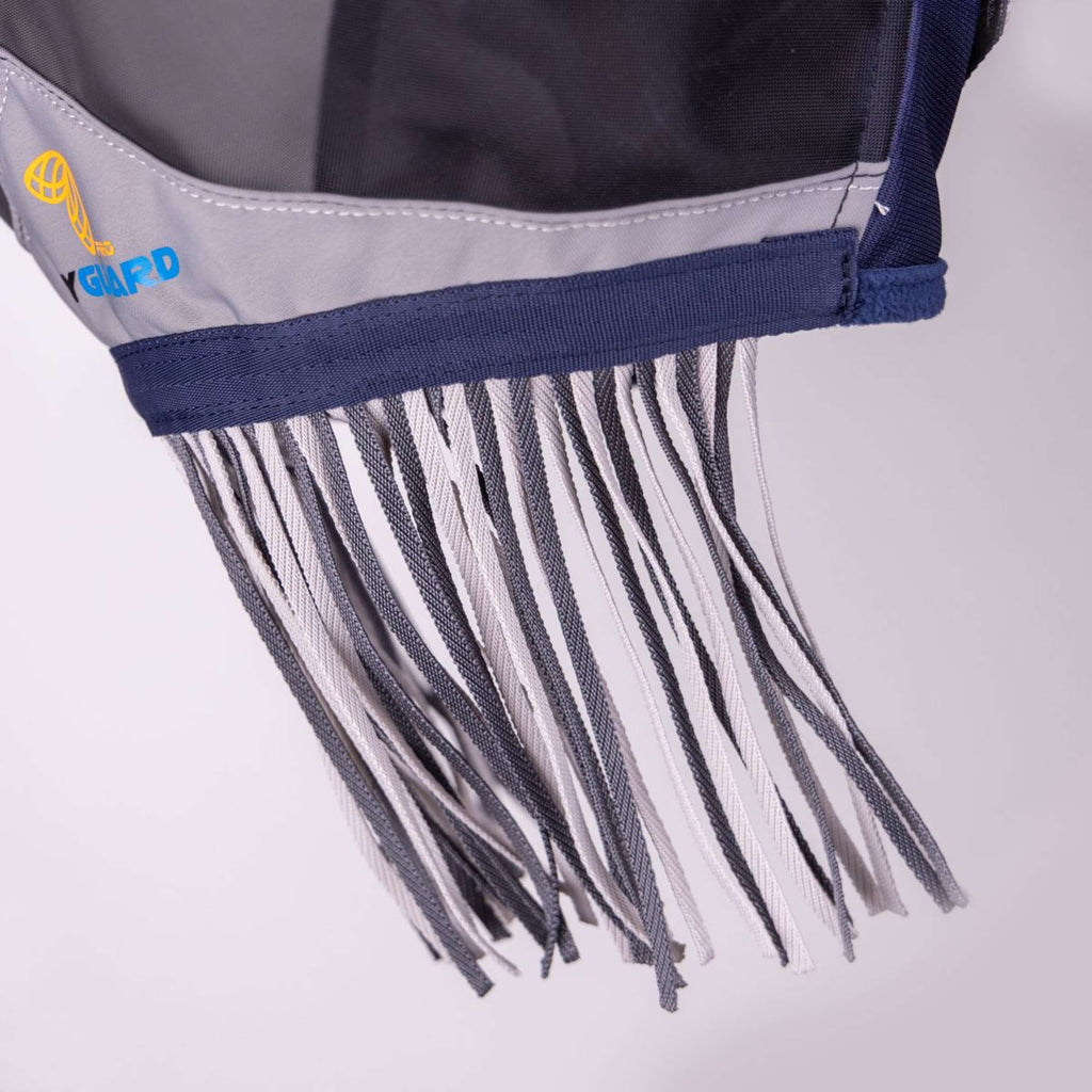FlyGuard by Shires Fliegenmaske Pro Fine Mesh mit Ohrausschnitt und Nasenfransen Navy
