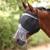 FlyGuard by Shires Fliegenmaske Pro Fine Mesh ohne Ohren mit Fransen Jet