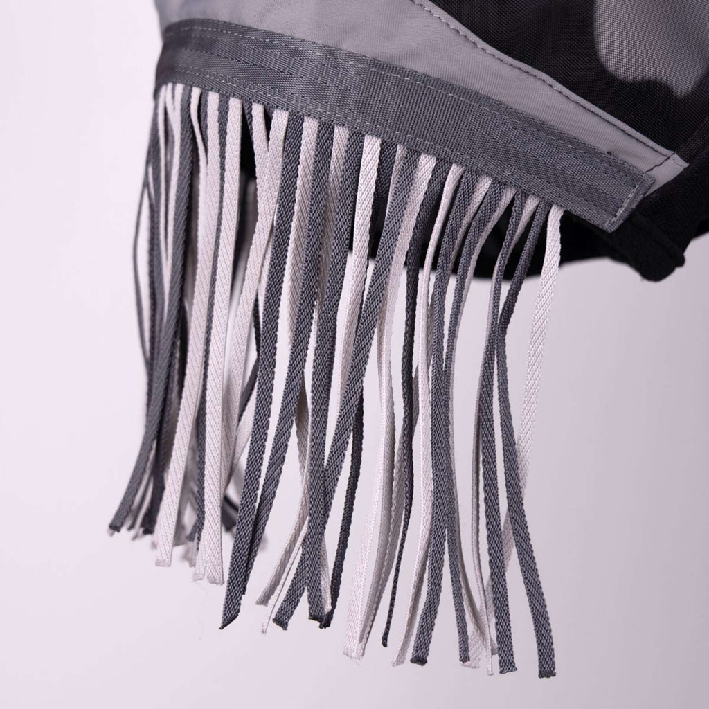 FlyGuard by Shires Fliegenmaske Pro Fine Mesh ohne Ohren mit Fransen Jet