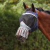 FlyGuard by Shires Fliegenmaske Pro Fine Mesh ohne Ohren mit Fransen Navy