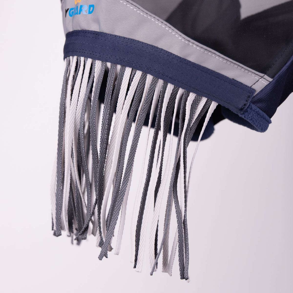 FlyGuard Fliegenmaske Pro Fine Mesh ohne Ohren mit Fransen Navy