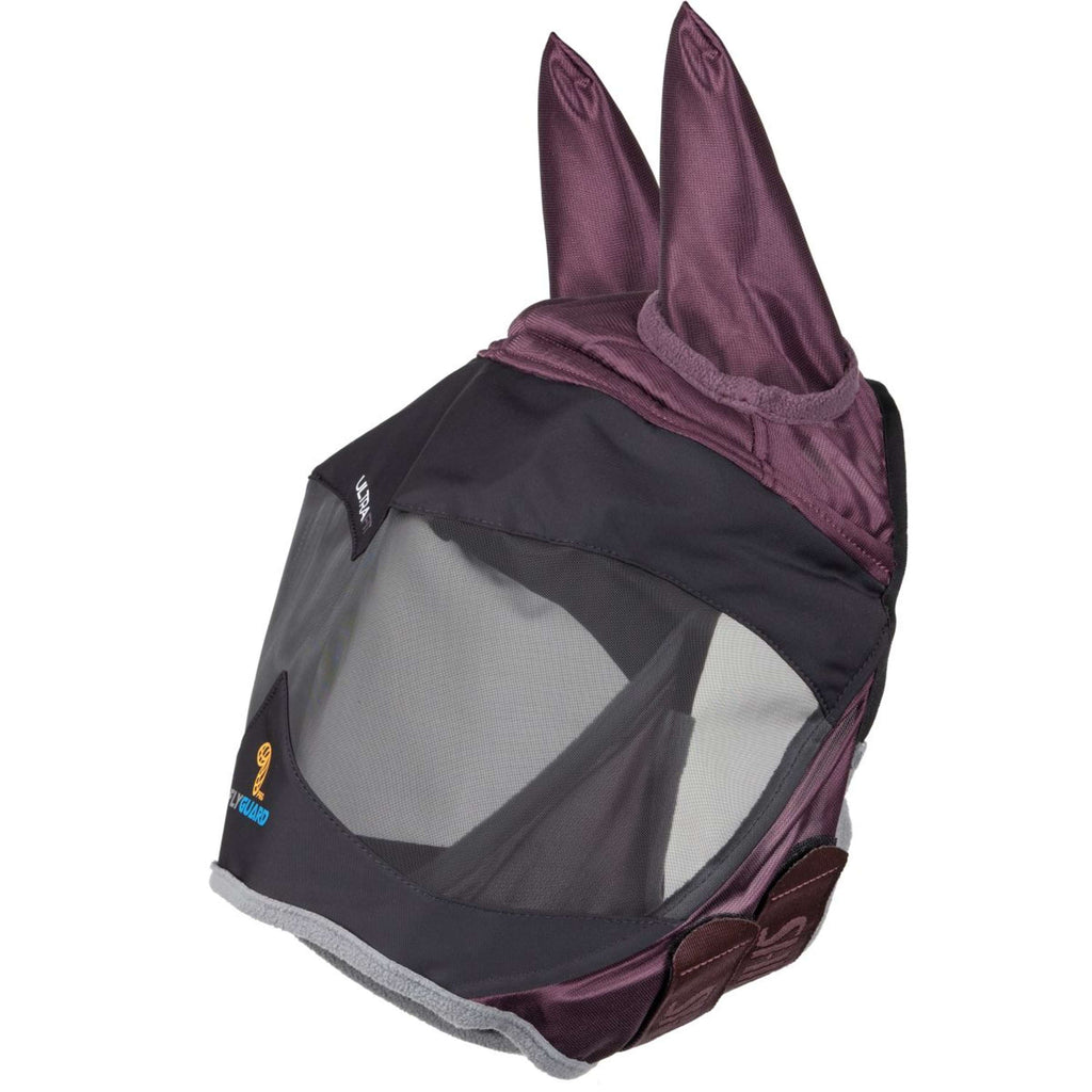 FlyGuard by Shires Fliegenmaske Pro Deluxe mit Ohren Black Cherry