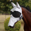 FlyGuard by Shires Fliegenmaske Pro Sun Shade mit Ohren und Nase Weiß