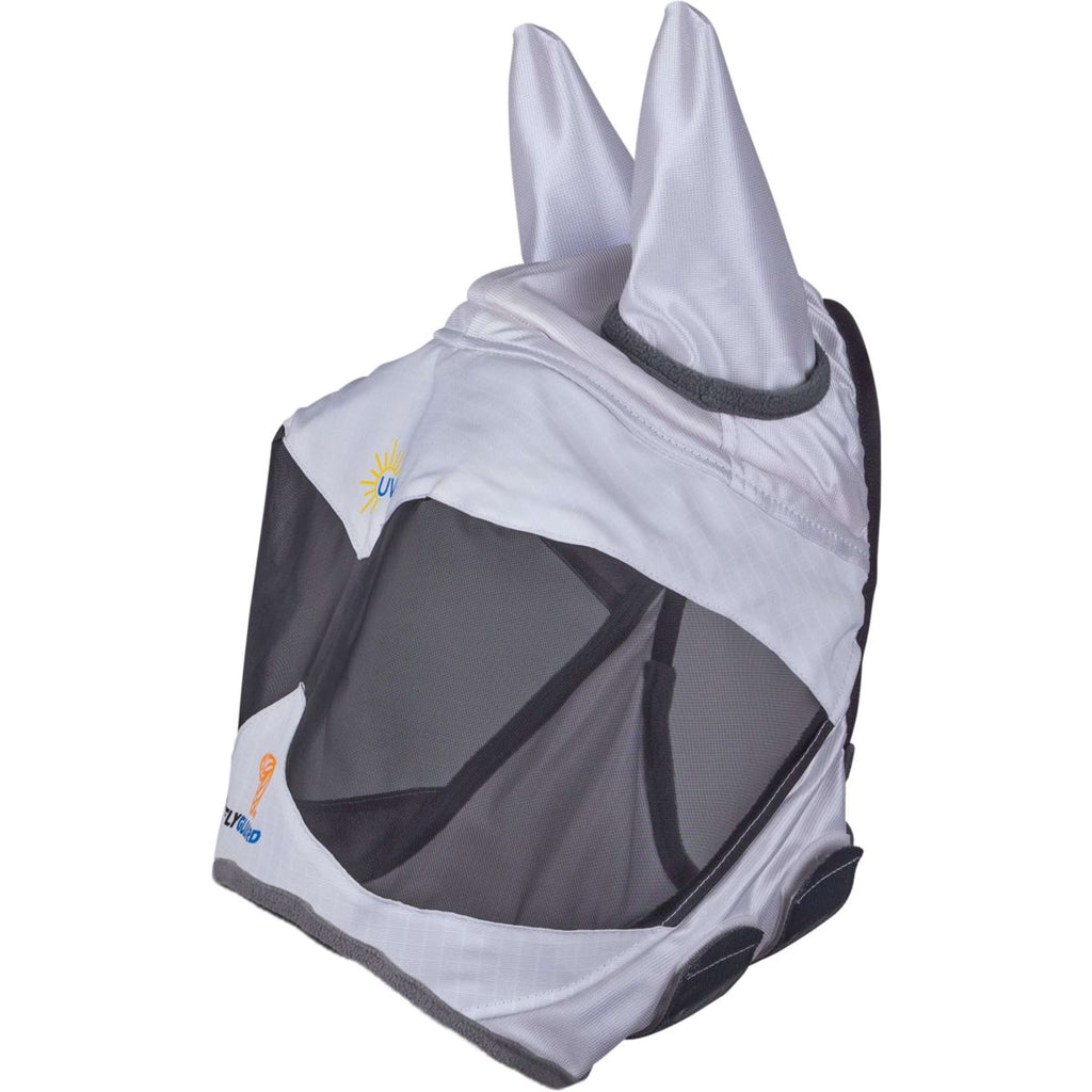 FlyGuard by Shires Fliegenmaske Pro Sun Shade mit Ohren Weiß