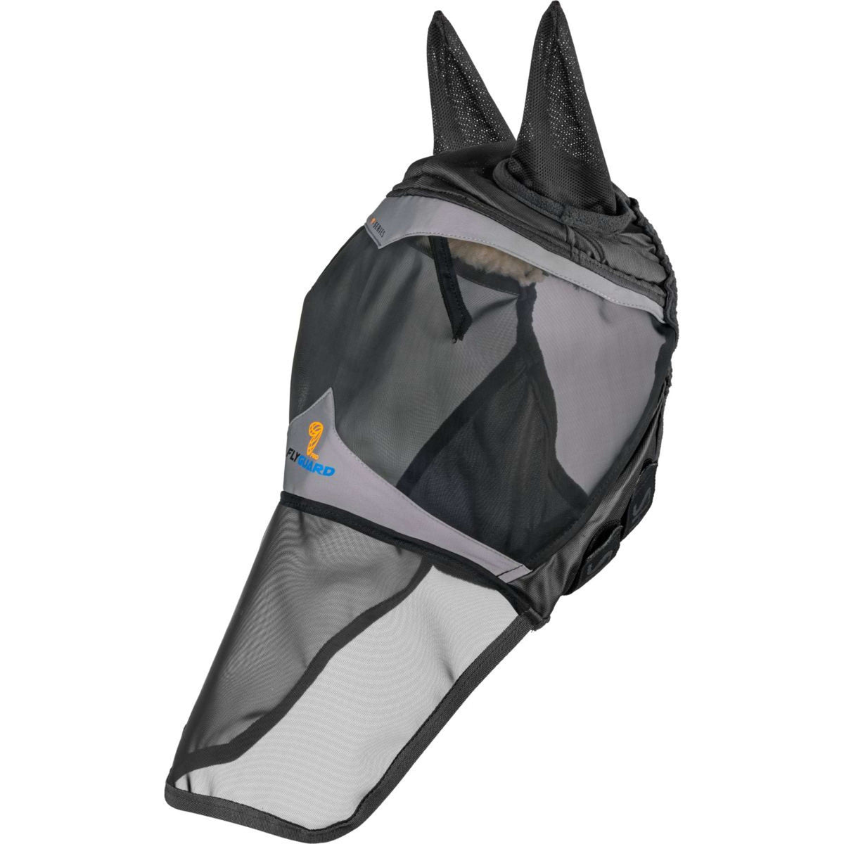 FlyGuard by Shires Fliegenmaske Pro Fine Mesh mit Ohren und Nasenklappe Jet