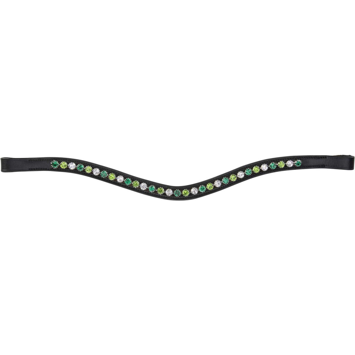 Velociti by Shires Stirnriemen GARA Green Diamante Schwarz