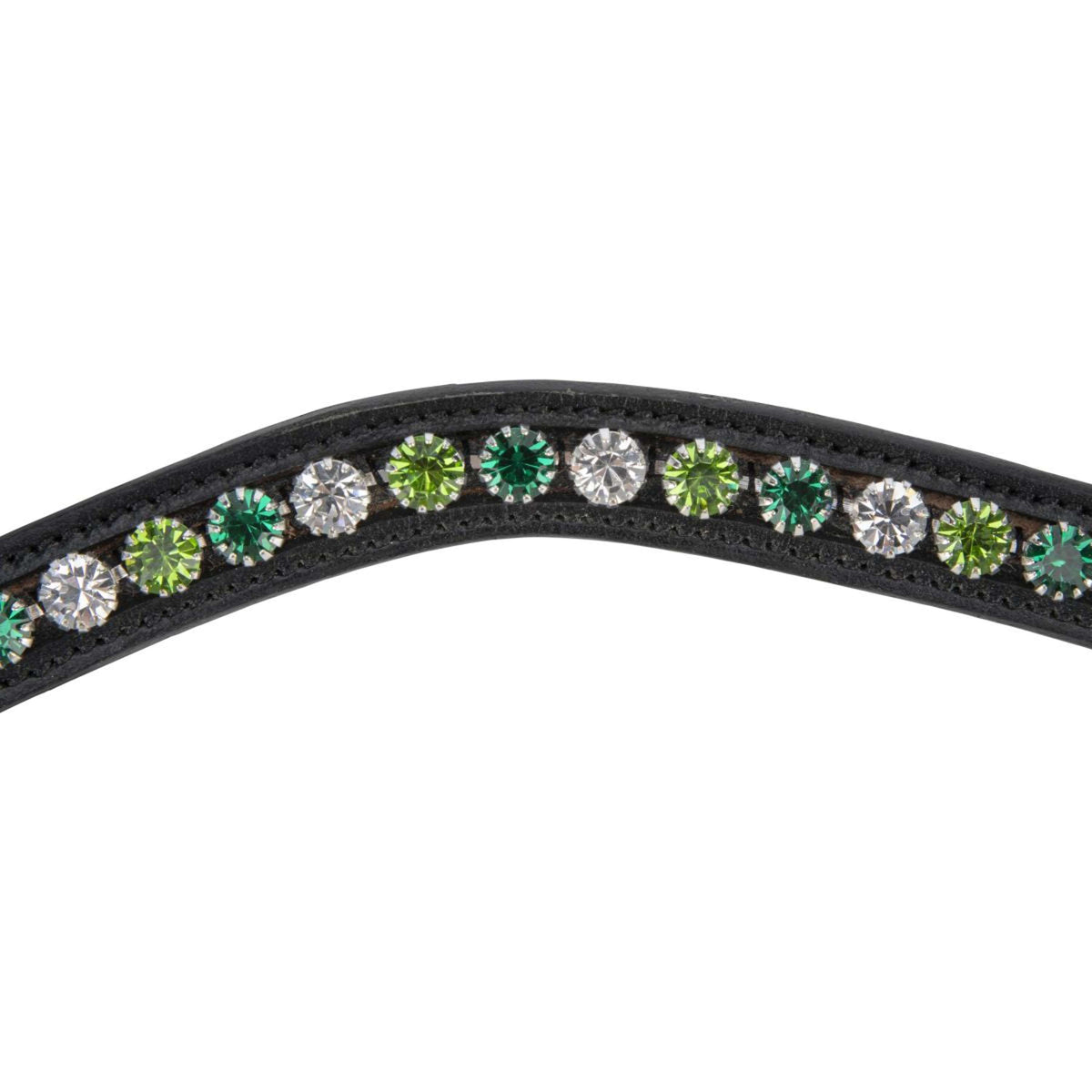 Velociti by Shires Stirnriemen GARA Green Diamante Schwarz